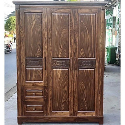 Tủ quần áo gỗ hương 3 cánh