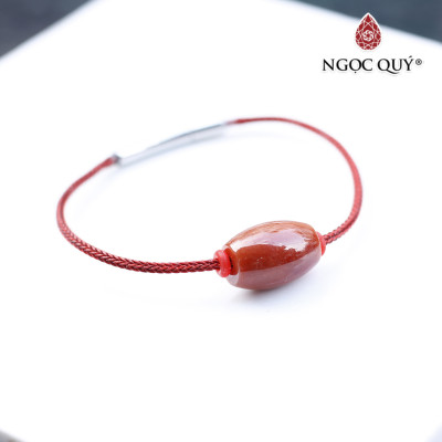 Vòng tay xỏ lu đá cẩm thạch huyết mệnh hỏa , thổ - Ngọc Quý Gemstones