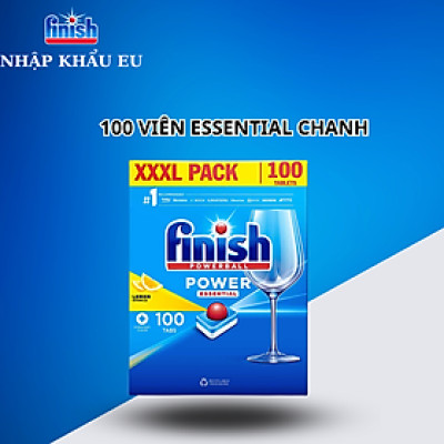 Combo Viên rửa bát Finish All in one 100 viên + Muối Finish 4.0kg + Nước làm bóng Finish 1150ml