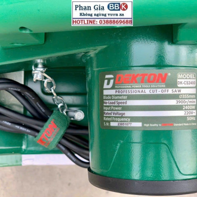 Máy cắt sắt DEKTON 355mm, công suất 2400W, chính hãng nhật bản (tặng lưỡi cắt- bảo hành 12 tháng)