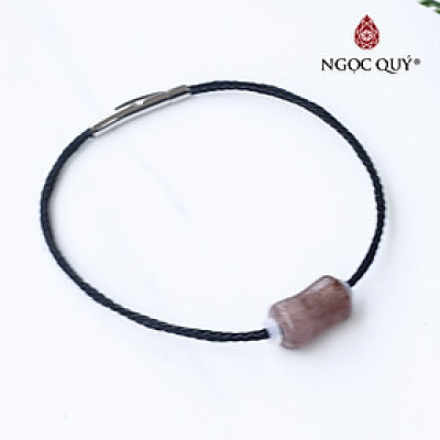 Vòng dây thép đá thạch anh dâu mệnh hỏa, thổ - Ngọc Quý Gemstones
