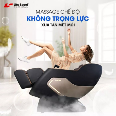 Ghế Massage Toàn Thân Lifesport LS-666, Ghế Massage Hiện Đại Với 20 Bài Massage Tự Động, Điều Khiển Bằng Giọng Nói