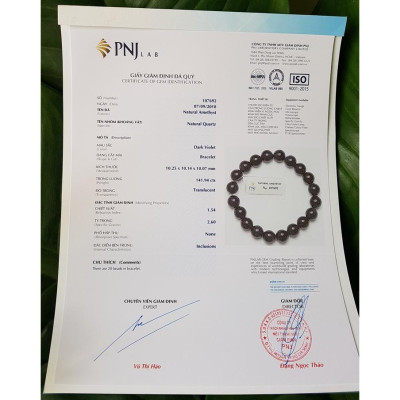 Vòng đeo tay thạch anh tím