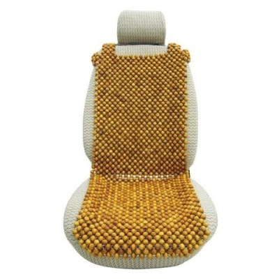 Đệm Lót Khoác Vai Ghế Xe Ô Tô Hạt Gỗ Pơ Mu Cao Cấp Hạt 1.8cm ( hình thật )