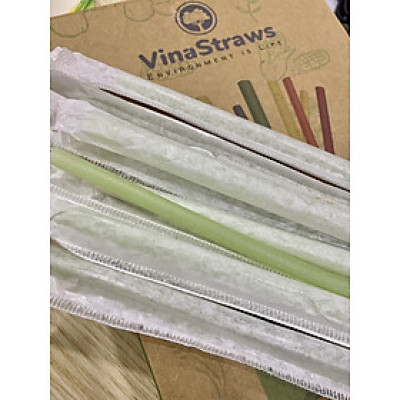 Ống hút ống hút gạo ống hút ngũ cốc dùng hút cafe, nước ép có màng bọc