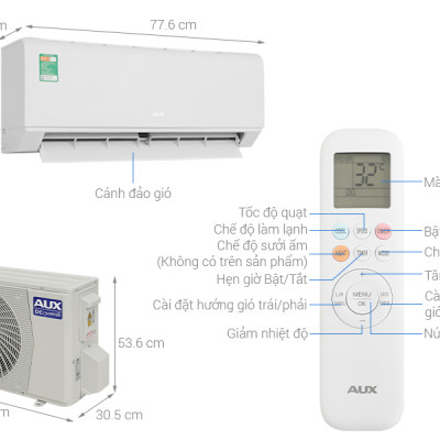 Máy lạnh Aux Inverter 1.5 HP AW13CAA4DI-3VN - HÀNG CHÍNH HÃNG - CHỈ GIAO HCM