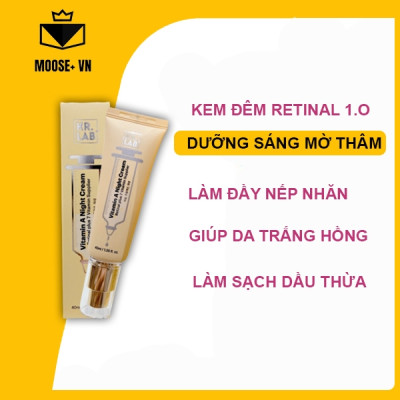 Kem đêm retinal 1.0 Kr.lab Vitamin A night cream Retinal plus 7 vitamin supplier hạn dùng 2026