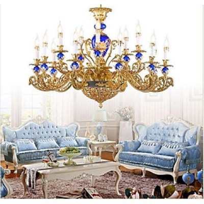 Đèn trùm đẳng cấp kiểu dáng cổ điển 15 tay - kèm bóng LED chuyên dụng.