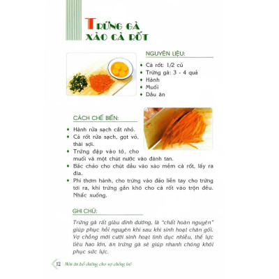 Sách - Món Ăn Bổ Dưỡng Cho Vợ Chồng Trẻ - Việt Thư