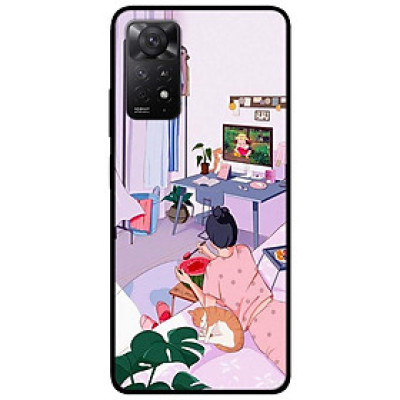 Ốp lưng dành cho Redmi Note 12 - Redmi Note 12 Pro 4G - Redmi Note 12 Pro 5G - Cô Gái Nằm Ăn Dưa - Hàng Chính Hãng