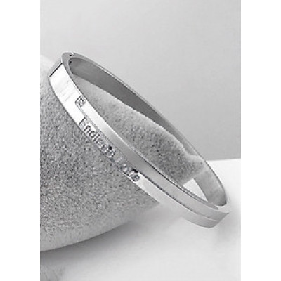 Vòng tay inox ENDLESS LOVE Hàn Quốc thời trang, phong cách và sang trọng VT193 - Màu bạc