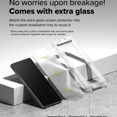 [Combo 2] Dán cường lực dành cho Samsung Galaxy S25 Ultra/S25 Plus/S25 RINGKE Easy Slide Tempered Glass - Hàng Chính Hãng