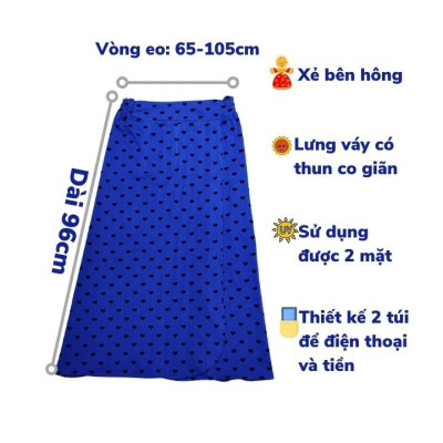 Váy chống nắng xẻ tà big size từ 40-75kg - chất liệu kaki co giãn - 2 lớp chống tia uv cho xe số và xe tay ga - Kiến Lửa