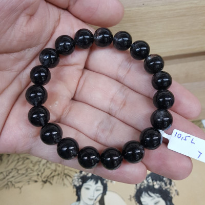 Vòng Tay Đá Thạch Anh Tóc Đen - 10.5mm - BATDV007