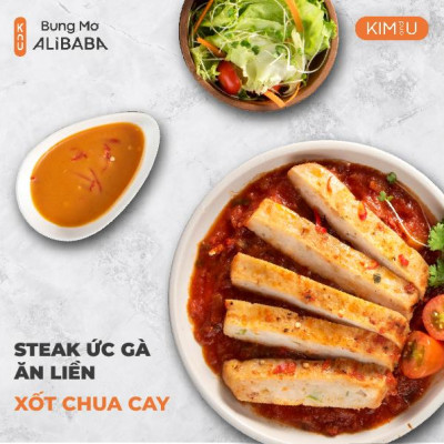 Ức Gà Steak Sốt Chua Cay Hàn Quốc Ăn Liền Healthy Tăng Cơ Giảm Cân - Gói 130g