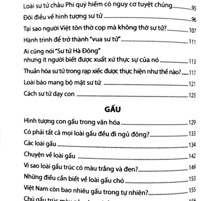 Tri Thức Bách Khoa - Các Loài Voi - Hổ - Sư Tử - Gấu