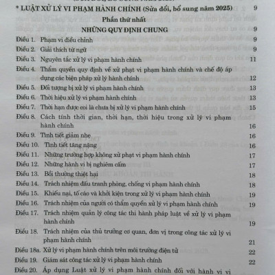 Sách Luật Xử Lý Vi Phạm Hành Chính sđ, bs năm 2025 và Các Văn Bản Hướng Dẫn Thi Hành - V2653TA