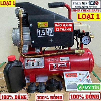 [chính hãƞg] Máy Nén Khí Có Dầu Liền Trục Panda PT-4213 1.5HP 12L, 100% Dây đồng, Bảo hành 1 Năm
