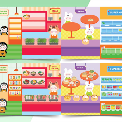 Sách Trò Chơi Đồ Hàng - Phố Ẩm Thực