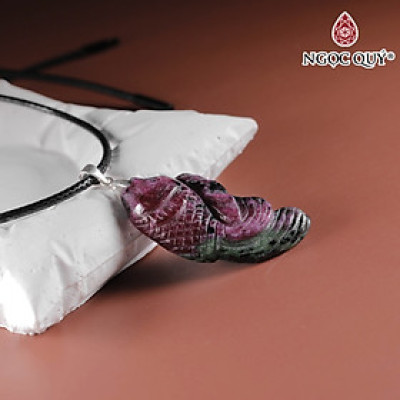 Mặt dây chuyền cá chép ruby Nam Phi mệnh hỏa, thổ - Ngọc Quý Gemstones