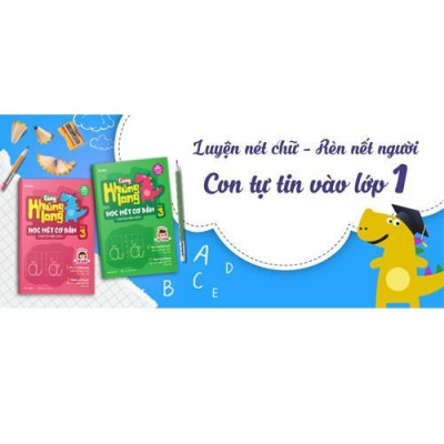 Sách - Cùng Khủng Long Học Nét Cơ Bản Quyển 3 - Chữ Cái Đầu Tiên - Sticker Bé Gái - Megabook