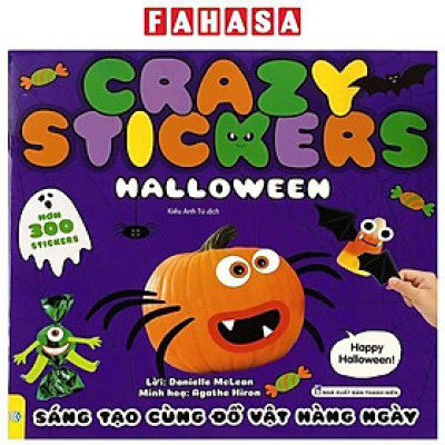 Sách - Crazy Stickers - Halloween - Sáng Tạo Cùng Đồ Vật Hàng Ngày