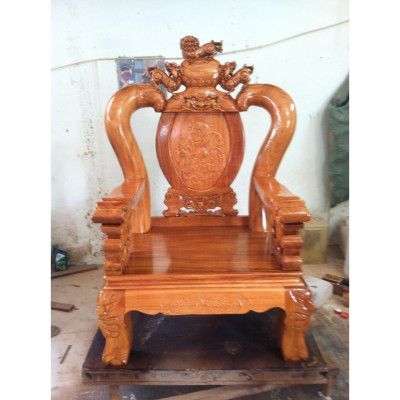 Bộ bàn ghế nghê đỉnh gỗ gõ đỏ