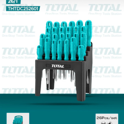 BỘ 26 TUA VÍT DẸP, BAKE, SAO, VUÔNG TOTAL THTDC252601 - HÀNG CHÍNH HÃNG