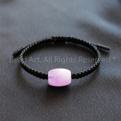 Vòng Tay Thắt Dây Lu Thống T.A Tím 14x10MM, Hoả, Thổ, Vòng Tay Phong Thuỷ, Chuỗi Hạt S50 - Bead Art