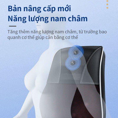 Gối Massage Hồng Ngoại 20 bi- Phiên Bản 2022 - Có túi khí - mátxa Cổ, Vai, Gáy, Toàn Thân Đa Năng Hỗ Trợ Giảm Đau Nhức Hiệu Quả An Toàn Khi Dùng Thích Hợp Cho Mọi Lứa Tuổi