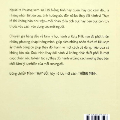 Tâm Lý Học Thay Đổi Hành Vi - Phương Pháp Từ Bỏ Thói Quen Xấu Mà Không Tốn Sức