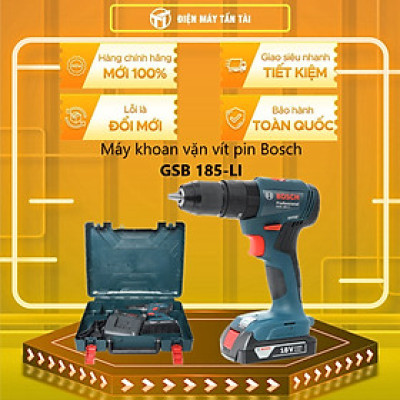 Máy khoan động lực dùng pin Bosch GSB 185-LI và Phụ kiện