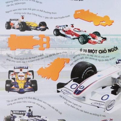 Sách - Hình Dán Sống Động Các Loại Xe Ô Tô Và Mô Tô - Hơn 36 Hình Dán Cùng Với 94 Mẫu Xe Ô Tô, Mô Tô Các Loại