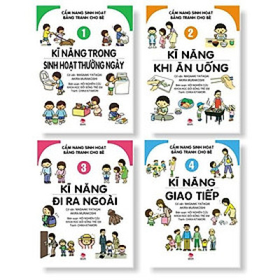 Combo Cẩm Nang Sinh Hoạt Bằng Tranh Cho Bé (Bộ 4Q)