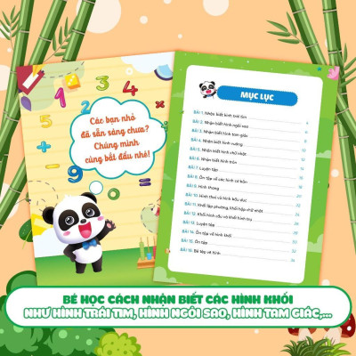 Sách - Phiếu Luyện Toán Tư Duy Cùng Gấu Kiki 2 - Làm Quen Với Hình Khối - Megabook