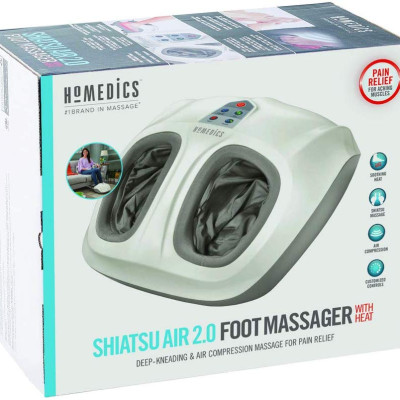 Máy massage chân USA khí nén Shiatsu 3D cao cấp , kèm nhiệt (HoMedics Shiatsu Air 2.0 With Heat) nhập khẩu USA