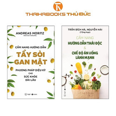 Sách - Bộ 2 cuốn Cẩm Nang Hướng Dẫn Tẩy Sỏi Gan Mật + Hướng Dẫn Thải Độc Và Chế Độ Ăn Uống - Thái Hà Books