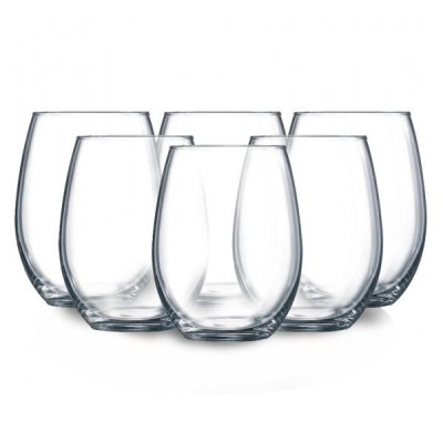 Bộ 6 cốc uống nước, dùng trà bằng thủy tinh trong suốt C&S Primary 27cl - G0036, sản xuất Pháp