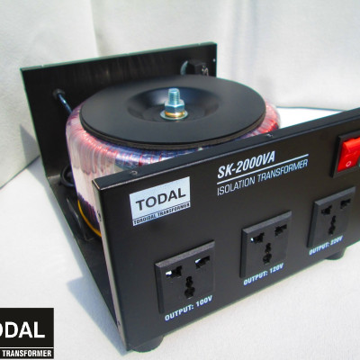 Biến áp xuyến cách ly TODAL- 2KVA ngõ ra 220v, 120v, 100v dây đồng