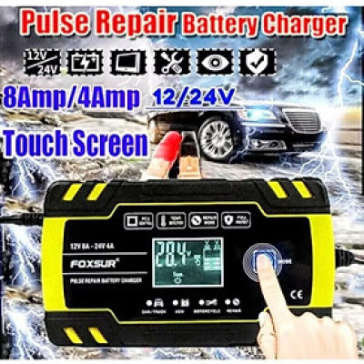 BỘ SẠC BÌNH ẮC QUY 12V-24V TỰ ĐỘNG CHỐNG NGƯỢC CHẬP KHỬ SUPAT PHỤC HỒI CHỨC NĂNG BÌNH