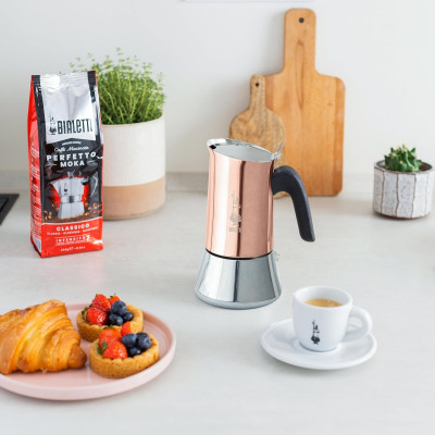 ẤM PHA CÀ PHÊ ESPRESSO BIALETTI VENUS 4 CUP MÀU ĐỒNG Hàng Chính hãng