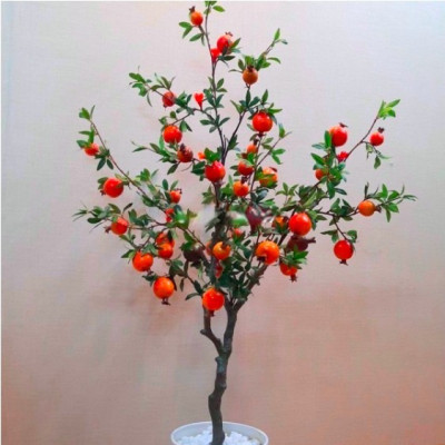 Cây lựu giả - cao 140cm - Cây giả, hoa lụa Decor trang trí nhà cửa