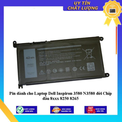 Pin dùng cho Laptop Dell Inspiron 3580 N3580 đời Chíp đầu 8xxx 8250 8265 - Hàng Nhập Khẩu New Seal