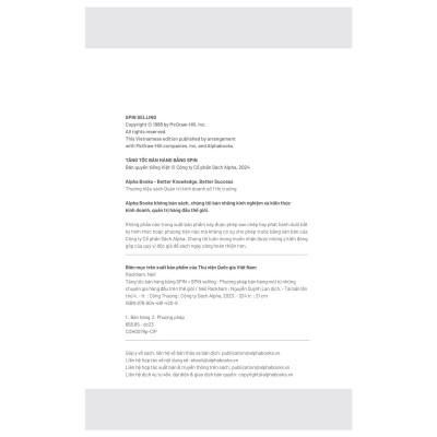 Sách - Tăng Tốc Bán Hàng Bằng SPIN (Tái Bản 2024)