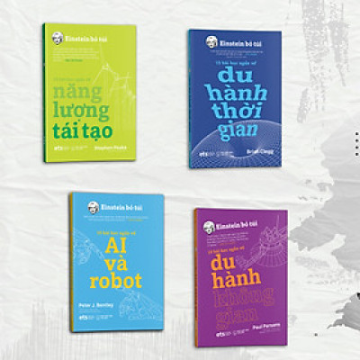 (Bộ 4 cuốn )Einstein Bỏ Túi: Ai và Robot + Du hành Thời gian + Du hành Không gian + Năng lượng Tái tạo