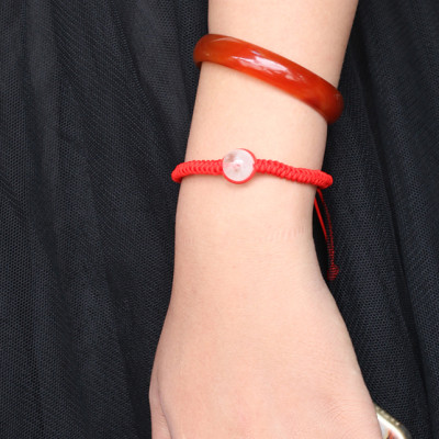 Vòng Tay Kết Dây Hạt Thạch Anh Ưu Linh Trắng Ngọc Quý Gemstones GA36