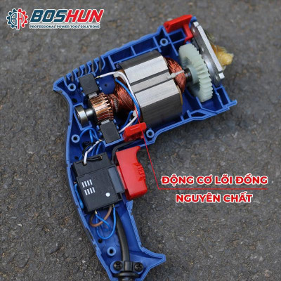 Máy Khoan Điện Cầm Tay BOSHUN - Máy Khoan Điện Cầm Tay Công Suất Lớn 750W- Đầu Kẹp 13 mm Cực Khoẻ Tiện Lợi
