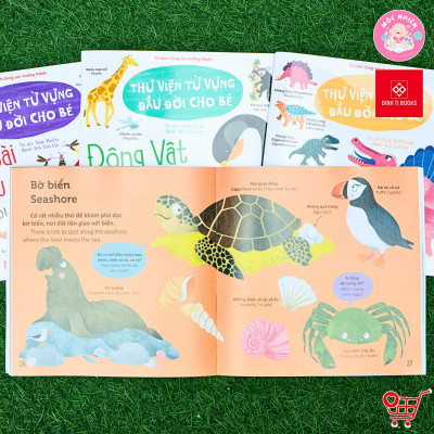 Sách - Thư viện từ vựng đầu đời cho bé - Song ngữ Việt - Anh cho trẻ 3 - 9 tuổi - Đinh Tị Books