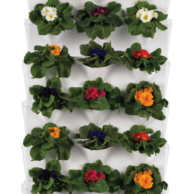 Chậu Trồng Cây Đứng kèm Hệ Thống Tưới Nhỏ Giọt  và bón Phân Cho Cây (Hàng Nhập Khẩu - Combo 8 Module)