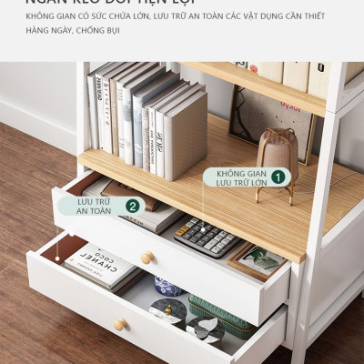 Kệ sách đa năng trang trí không gian phong cách Hàn thương hiệu IGA - GM76